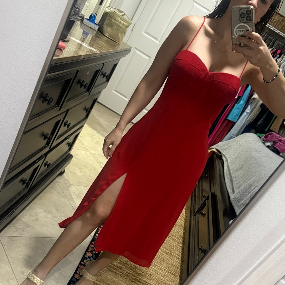 Elegant Red Women's Dress